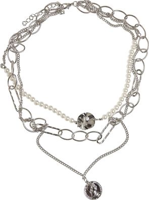 Urban Classics Ocean Layering Necklace Silver