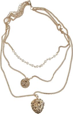 Urban Classics Lion Layering Necklace Gold
