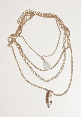 Urban Classics Kette Indiana Plate Necklace Gold