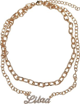 Urban Classics Diamond Zodiac Golden Necklace Libra