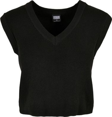 Urban Classics Damen Ladies Short Knittd Slip On Black