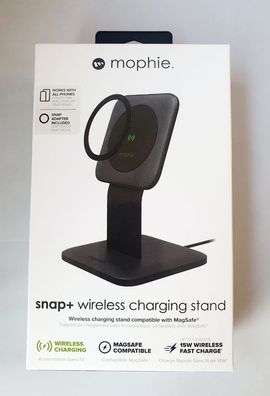 Mophie Snap+ Kabelloser Wireless Ladeständer 15W - Schwarz