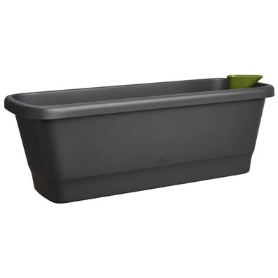 elho® Noa Balkonkasten Living Black schwarz 52 cm mit Bewässerungssystem - Kunststoff
