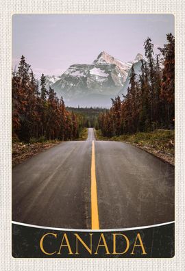 Top-Schild m. Kordel, 20 x 30 cm, CANADA, Wälder, Berge, lange Straße, neu & ovp