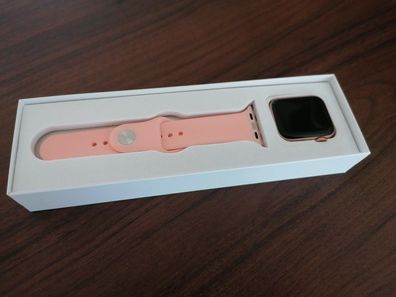 Apple Smartwatch Series 5 GPS (40mm) Gehäuse in Gold / mit Sportarmband in Rosa