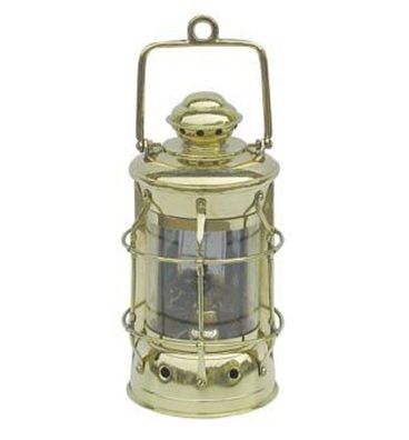 Nelson Lampe, Maritime Lampe, Petroleum Laterne, Schiffslaterne aus Messing