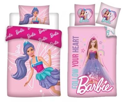 Barbie Baby Bettwäsche 40 x 60 cm + 100 x 135 100% Baumwolle