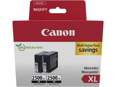 CANON 2x PGI-2500XL bk Tintenpatrone schwarz Maxify MB5050 MB5350 IB4050