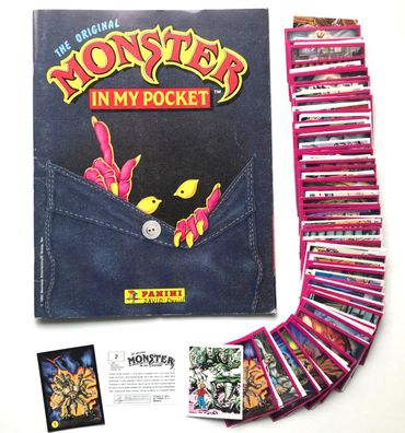 Monster in my Pocket (1992) Leeralbum + kompleter Stickersatz , Panini , RAR