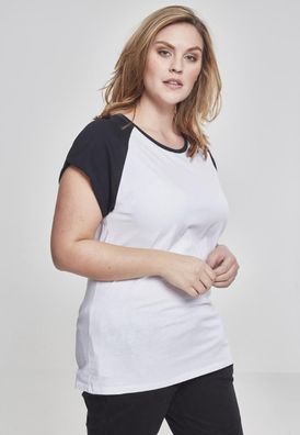 Urban Classics Female Shirt Ladies Contrast Raglan Tee White/ Black