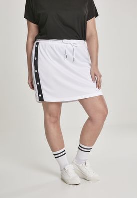 Urban Classics Rock Ladies Track Skirt White/ Black/ White