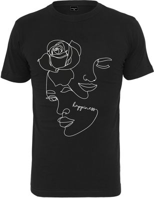 Mister Tee Female Shirt Ladies One Line Rose Tee Black