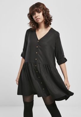 Urban Classics Kleid Ladies Babydoll Shirt Dress Black