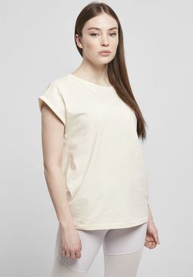 Urban Classics Damen T-Shirt Ladies Organic Extended Shoulder Tee Whitesand