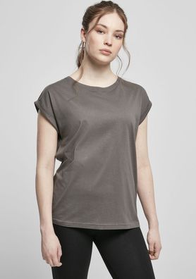 Urban Classics Damen T-Shirt Ladies Extended Shoulder Tee Darkshadow