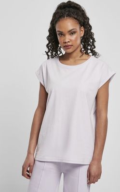 Urban Classics Damen T-Shirt Ladies Organic Extended Shoulder Tee Softlilac