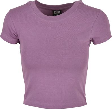 Urban Classics Damen T-Shirt Ladies Stretch Jersey Cropped Tee Duskviolet