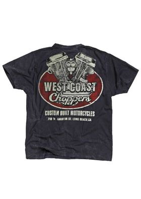WCC West Coast Choppers T-Shirt Panhead Blue