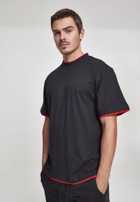 Urban Classics T-Shirt Contrast Tall Tee Black/ Red