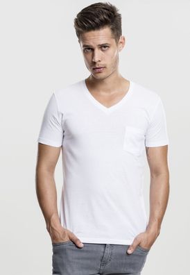 Urban Classics T-Shirt V-Neck Pocket Tee White