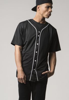 Urban Classics T-Shirt Baseball Mesh Jersey Black/ White