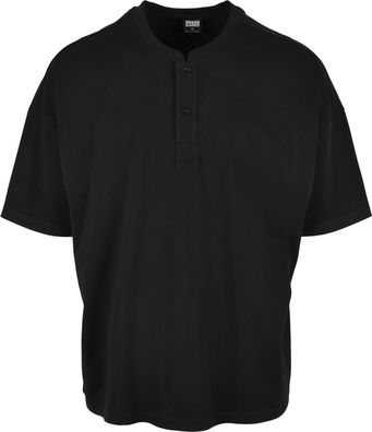 Urban Classics T-Shirt Oversized Henley Tee Black