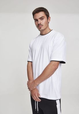 Urban Classics T-Shirt Contrast Tall Tee White/ Black