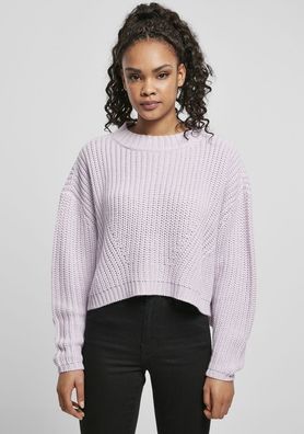 Urban Classics Damen Sweatshirt Ladies Wide Oversize Sweater Softlilac