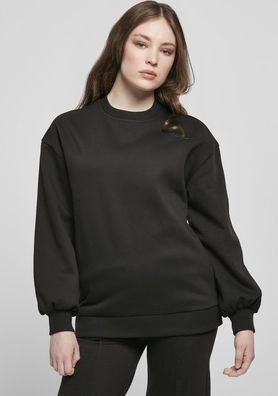 Urban Classics Damen Sweatshirt Ladies Organic Oversized Crew Black