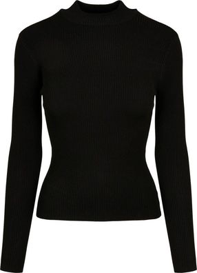Urban Classics Damen Ladies Rib Knit Turtelneck Sweater Black