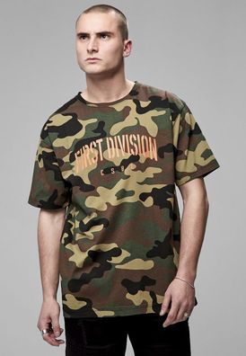 Cayler & Sons T-Shirt CSBL Patched Oversized Tee Woodland Camouflage/ Orange