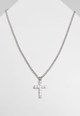 Urban Classics Hemd Diamond Cross Necklace Silver