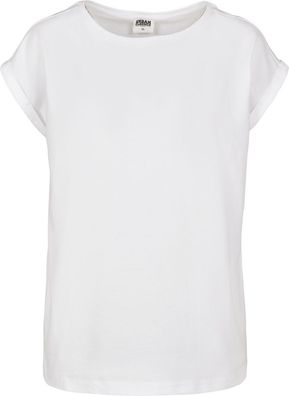 Urban Classics Kinder T-Shirt Girls Organic Extended Shoulder Tee White