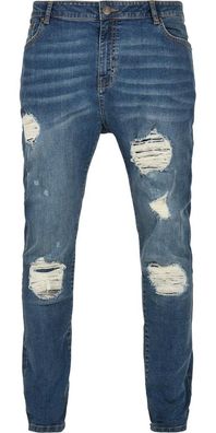Urban Classics Heavy Destroyed Slim Fit Jeans Blue Heavy Destroyed Washed
