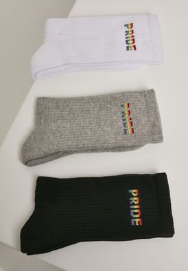 Mister Tee Socken Pride Socks 3-Pack White/ Grey/ Black