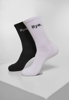 Mister Tee Socken HI - Bye Socks short 2-Pack Black/ White