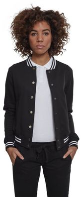 Urban Classics Damen Jacke Ladies College Sweat Jacket Black