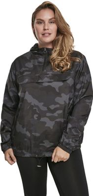 Urban Classics Damen Jacke Ladies Camo Pull Over Jacket Darkcamouflage