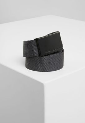 Urban Classics Gürtel Canvas Belts Charcoal/ Black