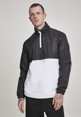 Urban Classics Leichte Jacke Stand Up Collar Pull Over Jacket Black/ White