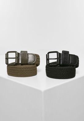 Urban Classics Gürtel Elastic Belt Set Black/ Olive