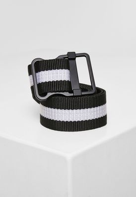 Urban Classics Gürtel Easy Belt with Stripes Black/ White