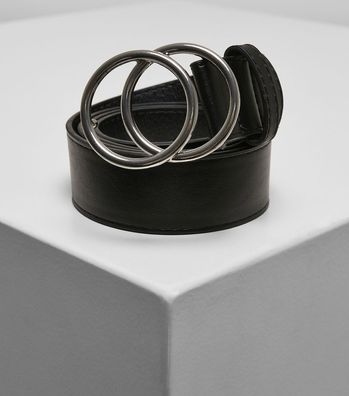 Urban Classics Gürtel Ring Buckle Belt Black/ Silver