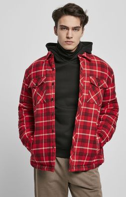 Urban Classics Jacke Plaid Quilted Shirt Jacket Red/ Black