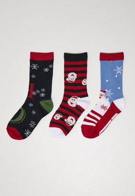 Urban Classics Socken Santa Ho Christmas Socks 3-Pack Multicolor