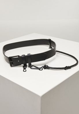 Urban Classics Gürtel Imitation L. Belt With Key Chain Black