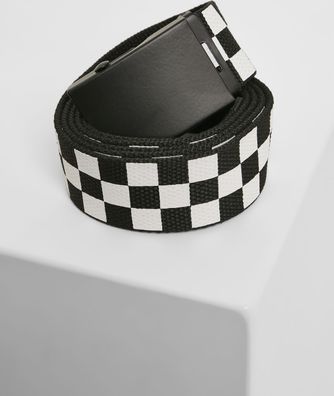Urban Classics Gürtel Adjustable Checker Belt Black/ White