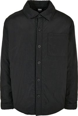 Urban Classics Padded Nylon Shirt Jacket Black