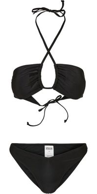 Urban Classics Damen Ladies Recycled Hot V Bikini Black