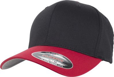 Flexfit Cap Wooly Combed 2-Tone Black/ Red